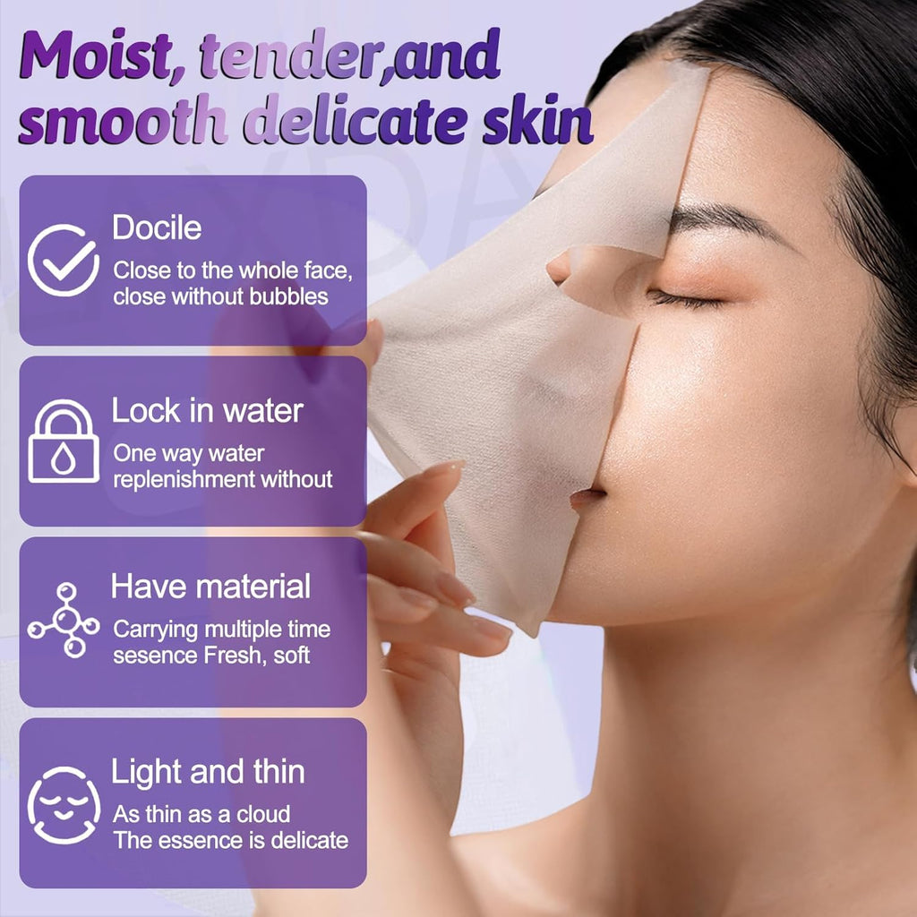 12 masques faciaux coréens, masque en feuille de collagène avec acide salicylique, hydratant et apaisant pour une peau lisse et saine (masque en feuille hydratant et apaisant)