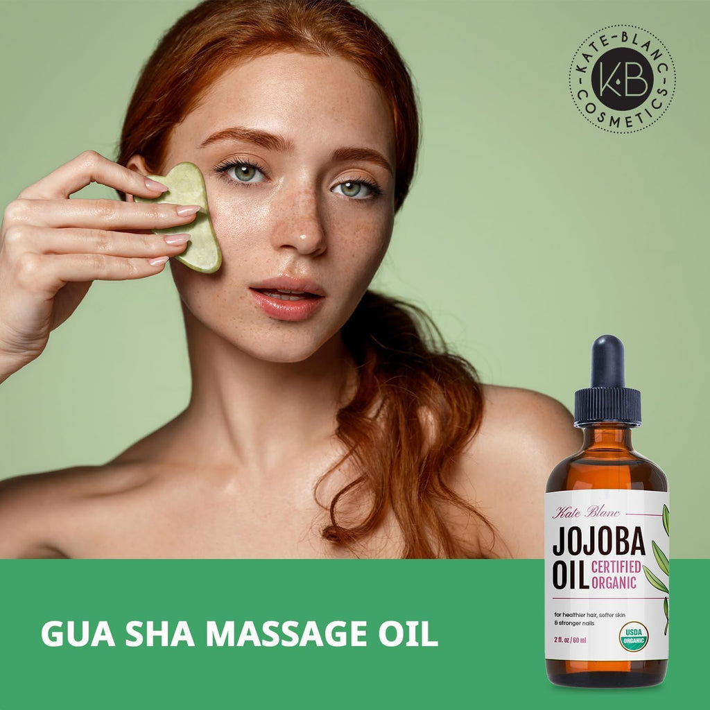Jojoba Oil (60ml), Organic, 100 Pure & Natural, Revitalises Hair and Gives Skin a Radiant and Youthful Look, Great for Lips, Cuticles, Stretch Marks, Beard, Leaving You Vibrant and Glowing. Works for Men and Women