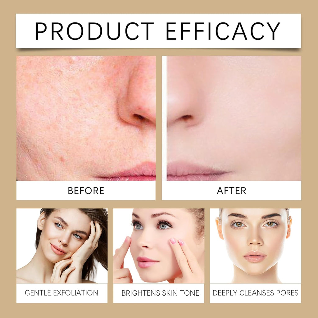 Rice Gentle Exfoliating Ampoule for Face & Body(2PCS) - Black and White Rice Exfoliant,Refines & Smoothes Skin Texture,Deep Hydration,Suitable for All Skin Types