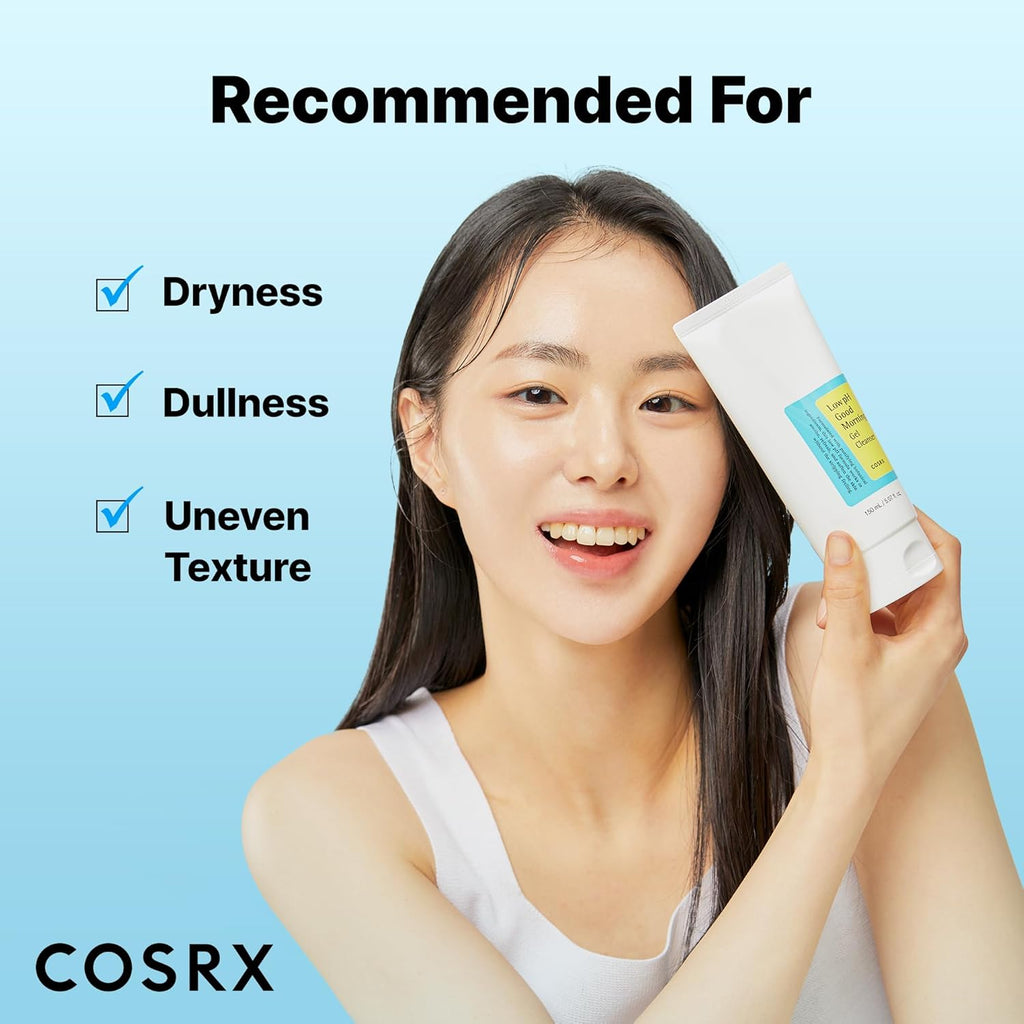 COSRX Nettoyant Gel Matin Doux pH Faible 150ml, Nettoyant Visage Doux Quotidien pour Peaux Sensibles avec BHA & Huile d'Arbre à Thé, Équilibre le pH, Sans Parabènes, Sans Sulfates, Soin Coréen