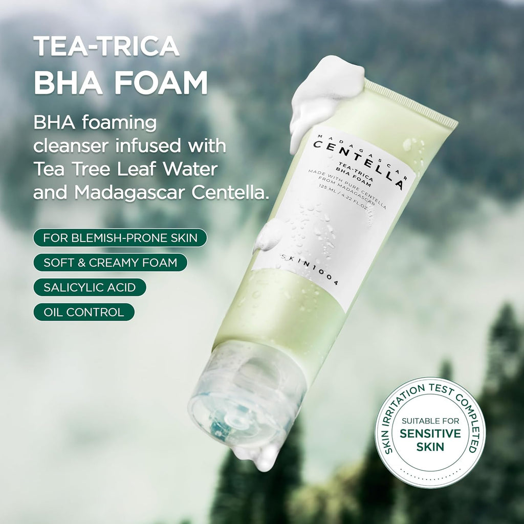 SKIN1004 Poremizing Deep Cleansing Foam, 125ml, Makeup Remover, Korean Face Cleanser with Himalayan Pink Salt & Madagascar Centella Asiatica, Gentle Facial Cleanser for Pore Care, Daily Korean Skincare