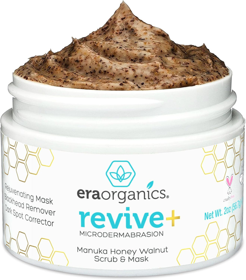 Gommage Exfoliant Visage au Miel de Manuka – Microdermabrasion Douce pour Aider à Lisser, Adoucir et Équilibrer la Peau avec des Super-aliments Biologiques Hydratants 56g