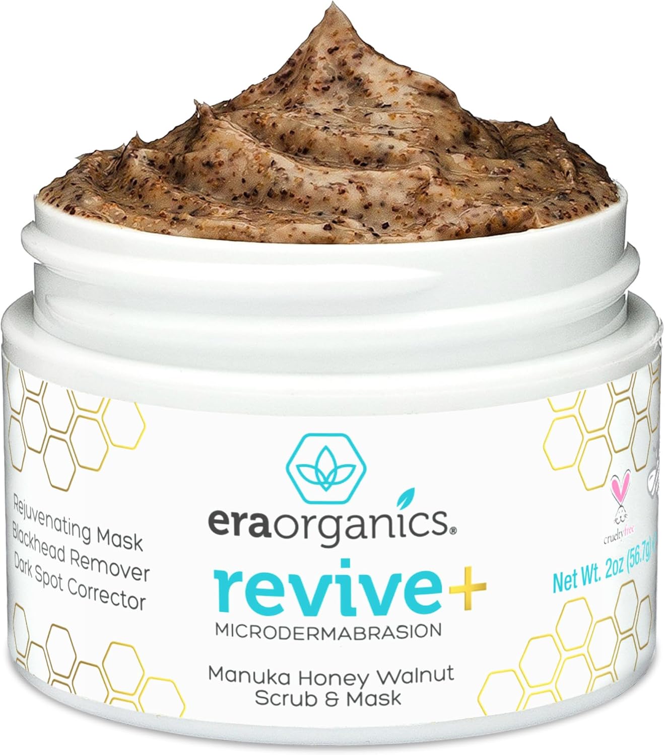 Gommage Exfoliant Visage au Miel de Manuka – Microdermabrasion Douce pour Aider à Lisser, Adoucir et Équilibrer la Peau avec des Super-aliments Biologiques Hydratants 56g