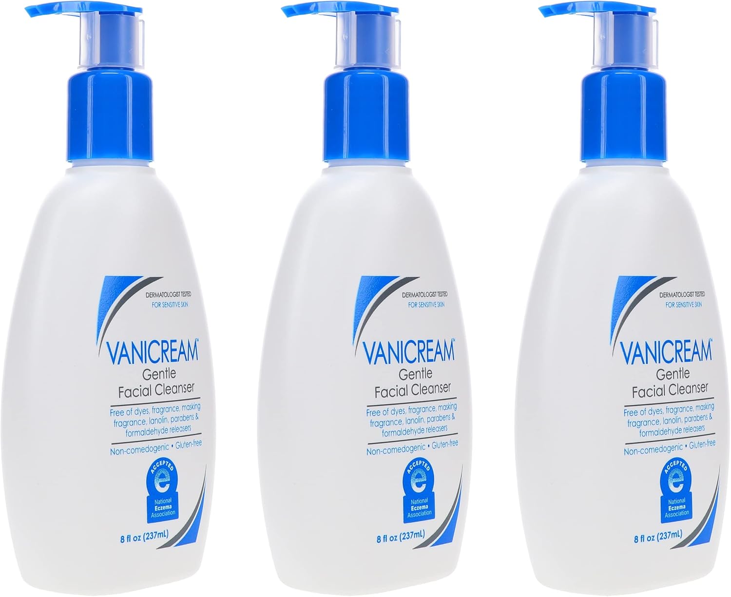 Nettoyant doux pour le visage Vanicream avec distributeur à pompe - 237 ml - Formulé sans irritants courants pour les peaux sensibles