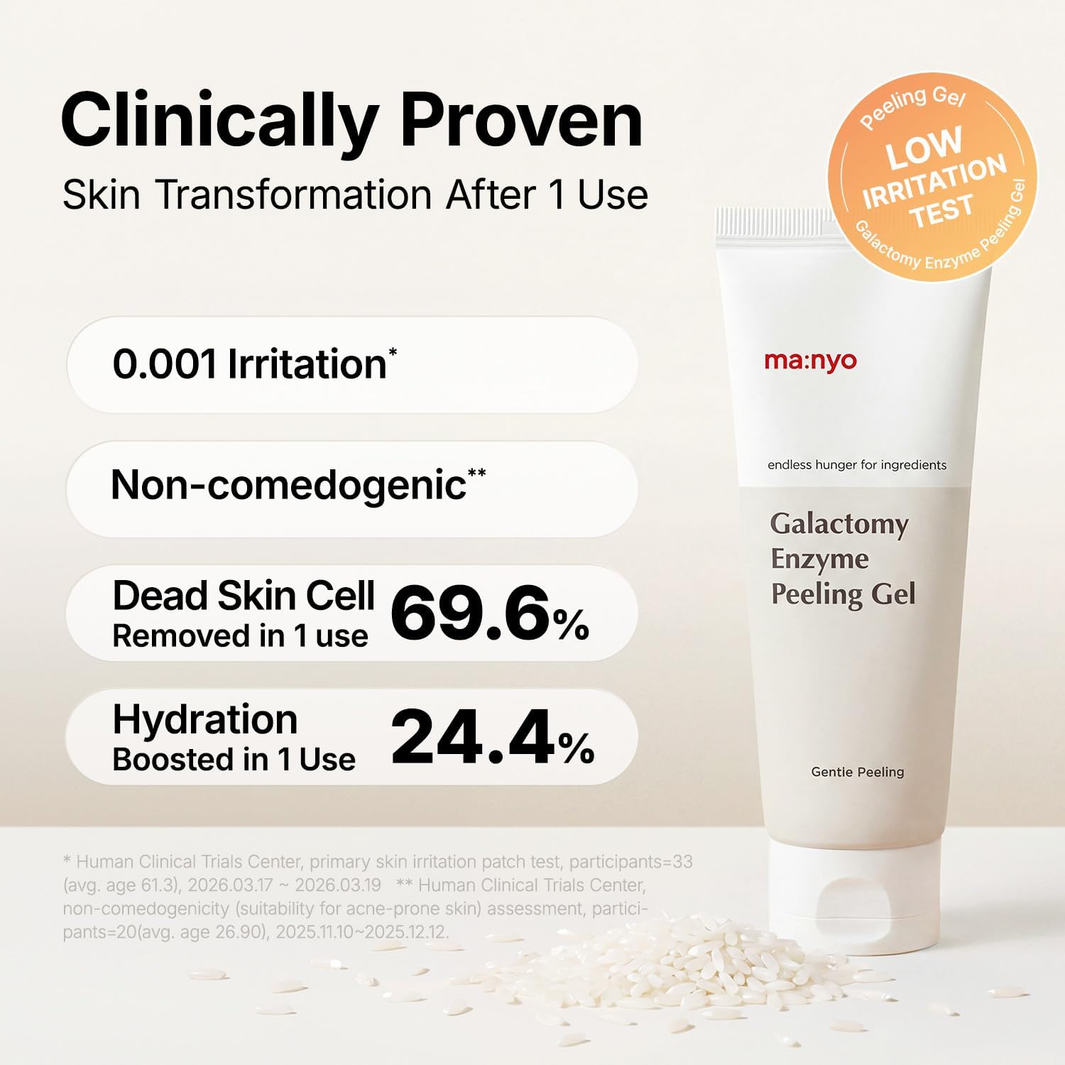 ma:nyo Galactomy Enzyme Peeling Gel Soin de la peau coréen 75 ml (2.5 fl oz) Exfoliant doux