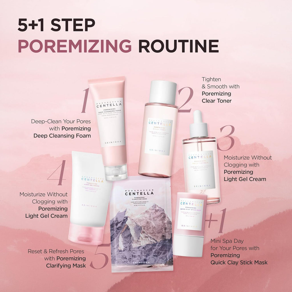 SKIN1004 Poremizing Deep Cleansing Foam, 125ml, Makeup Remover, Korean Face Cleanser with Himalayan Pink Salt & Madagascar Centella Asiatica, Gentle Facial Cleanser for Pore Care, Daily Korean Skincare