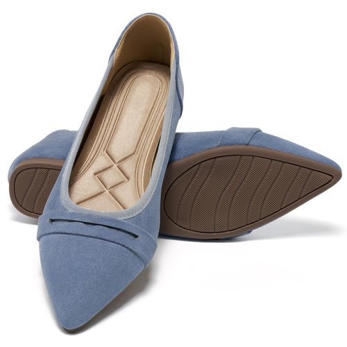 Alicegana Dressy Flats for Women: Pointed Toe Business Casual Shoes Women - Comfortable Slip On for Ballet Flats Work Office 2026