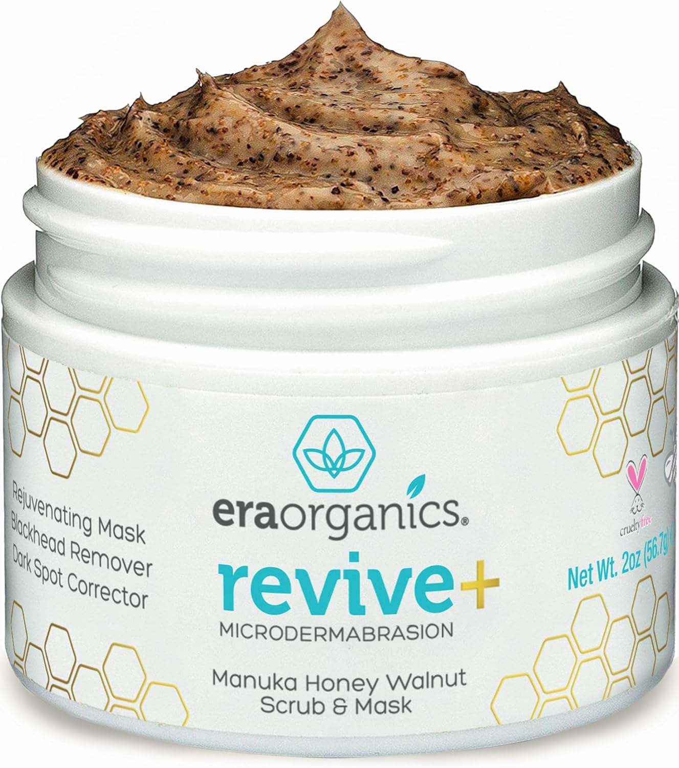 Gommage Exfoliant Visage au Miel de Manuka – Microdermabrasion Douce pour Aider à Lisser, Adoucir et Équilibrer la Peau avec des Super-aliments Biologiques Hydratants 56g
