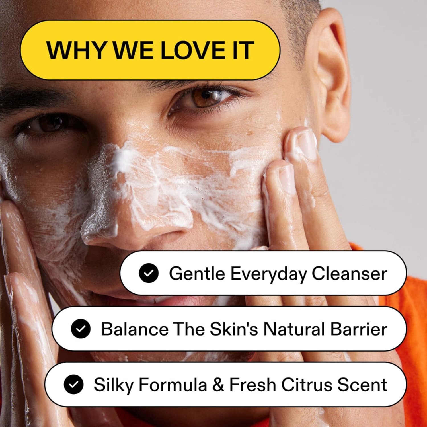 Clear Cleanse | Nettoyant visage hydratant triple céramide | Acide lactique + Acide hyaluronique | Nettoyant barrière cutanée | Non comédogène | 200ml