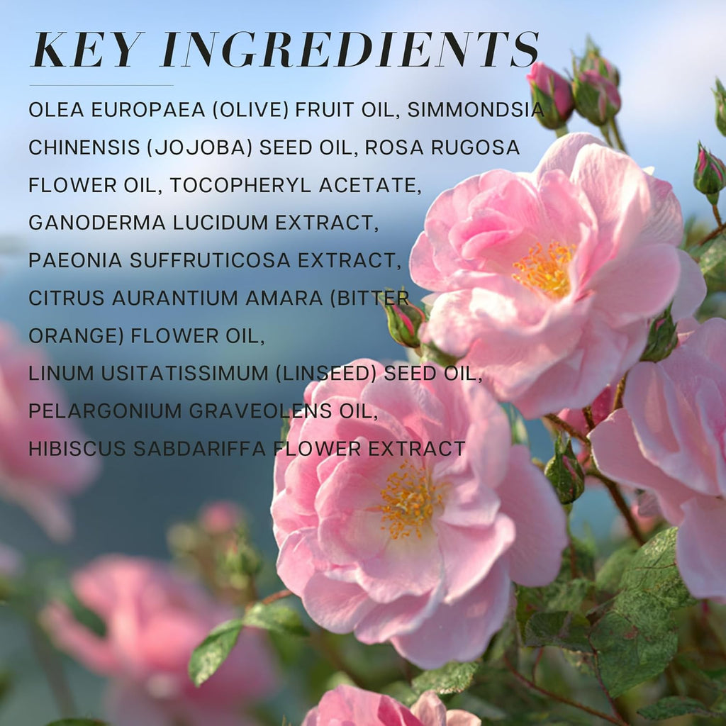 Sérum Huile Visage Gua Sha VRAIKO | Fleur de Rosa Rugosa, Huile de Jojoba et d'Olive | Hydratant & Revitalisant | À base de plantes, sans cruauté animale, naturel | 30 ml (1 fl oz)